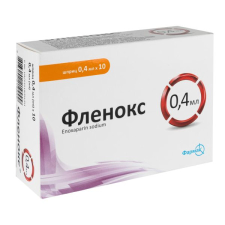 Flenox injection solution 4000 anti-Xa IU syringe 0.4 ml No. 10