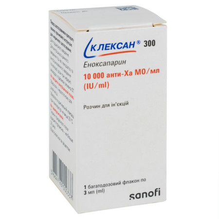 Clexane 300 solution for injection 10,000 anti-Xa IU/1ml multidose vial 3 ml No. 1