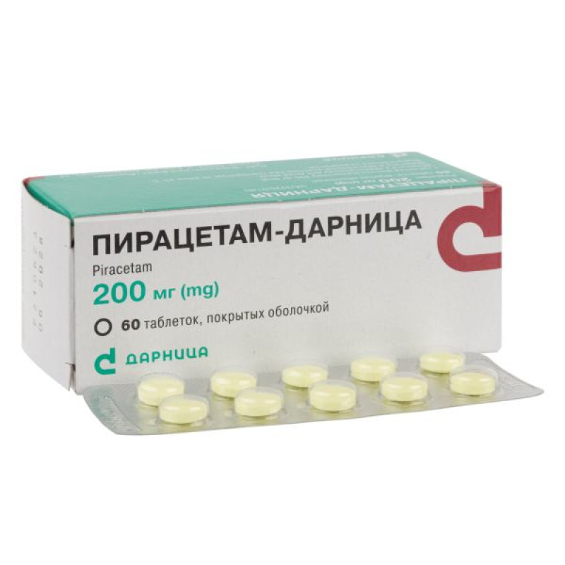 Пирацетам-Дарница таблетки покрытые оболочкой 200 мг №60