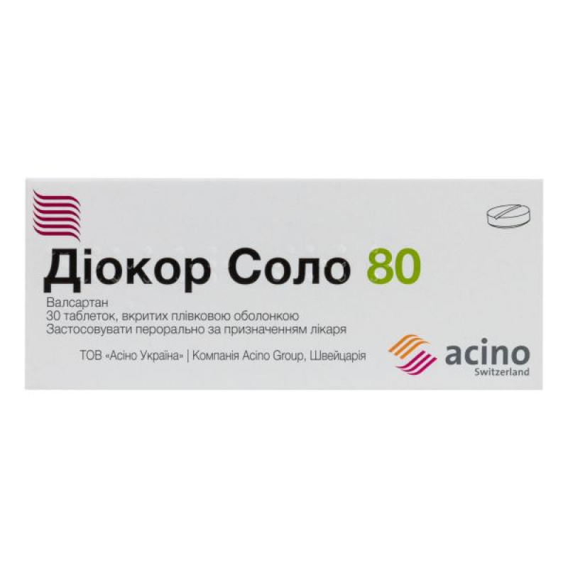 Diocor Solo 80 film-coated tablets 80 mg blister No. 30
