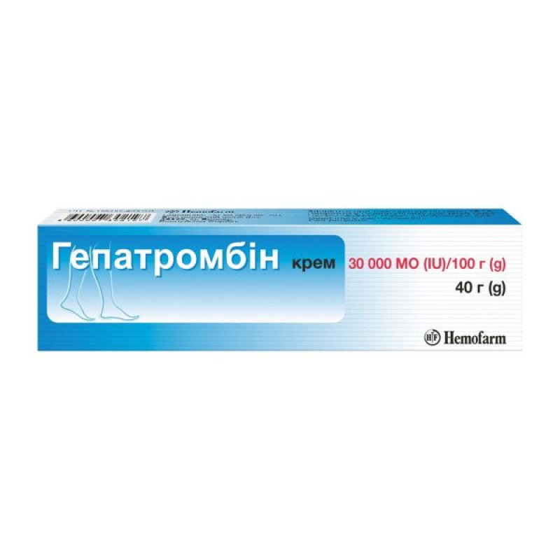 Hepatrombin cream 30,000 IU/100 g tube 40 g