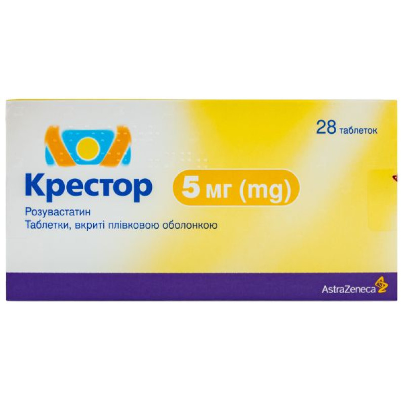 Крестор таблетки покрытые оболочкой 5 мг №28