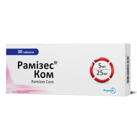 Ramizes Com tablets 5 mg + 25 mg blister No. 30