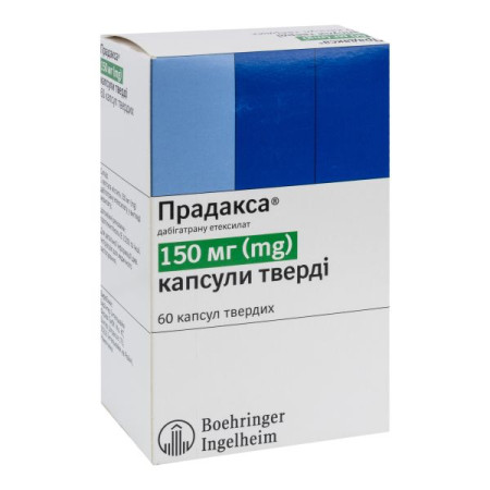 Pradaxa hard capsules 150 mg blister No. 60