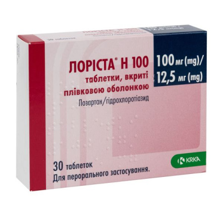 Lorista H 100 film-coated tablets 100 mg + 12.5 mg blister No. 30