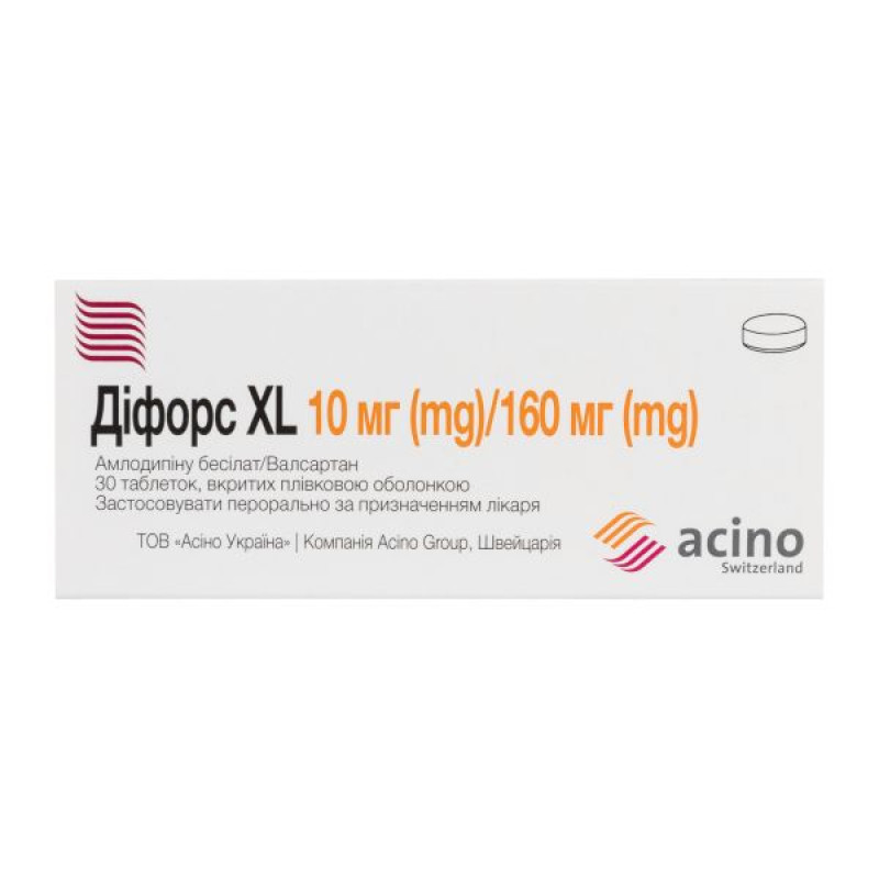 Diforce XL film-coated tablets 10 mg + 160 mg blister No. 30