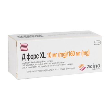 Diforce XL film-coated tablets 10 mg + 160 mg blister No. 30