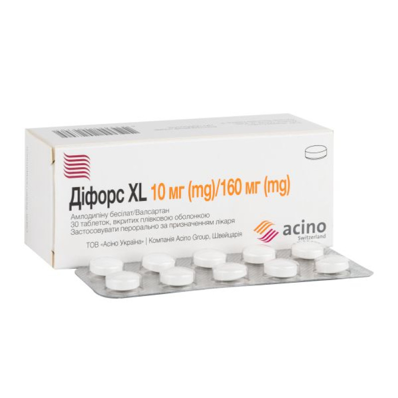 Diforce XL film-coated tablets 10 mg + 160 mg blister No. 30