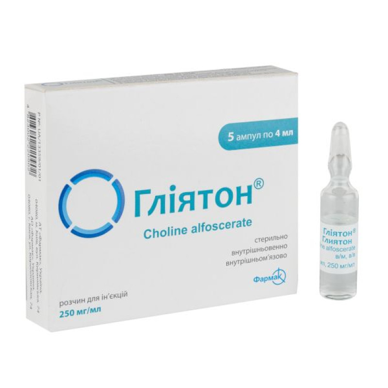Gliaton solution for injection 250 mg/ml ampoule 4 ml in blister No. 5