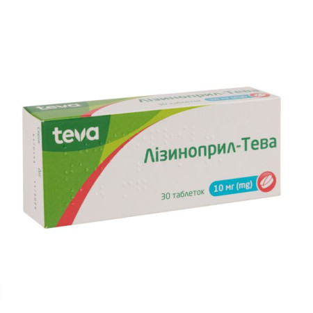 Lisinopril-Teva tablets 10 mg blister No. 30