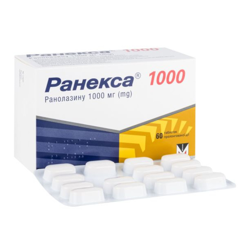 Ranexa 1000 extended-release tablets 1000 mg blister No. 60
