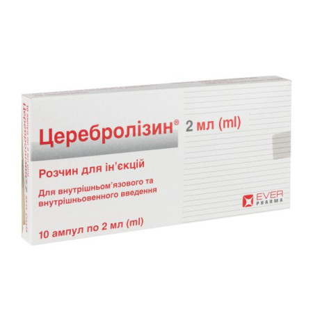 Cerebrolysin solution for injection 215.2 mg/ml ampoule 2 ml No. 10