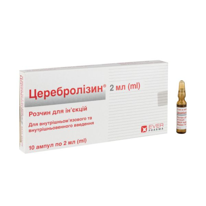 Cerebrolysin solution for injection 215.2 mg/ml ampoule 2 ml No. 10