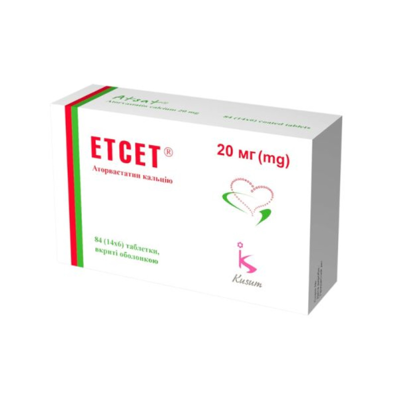 Etset film-coated tablets 20 mg No. 84