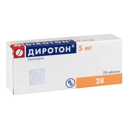 Диротон таблетки 5 мг блистер №28