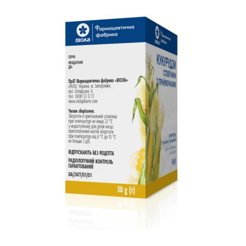 Corn cobs with husks, 30 g package