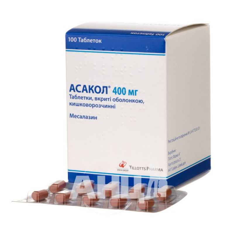 Asacol enteric-coated tablets 400 mg blister No. 100