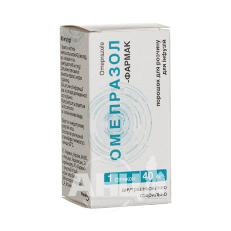 Omeprazole-Farmak powder for solution for infusion 40 mg bottle No. 1