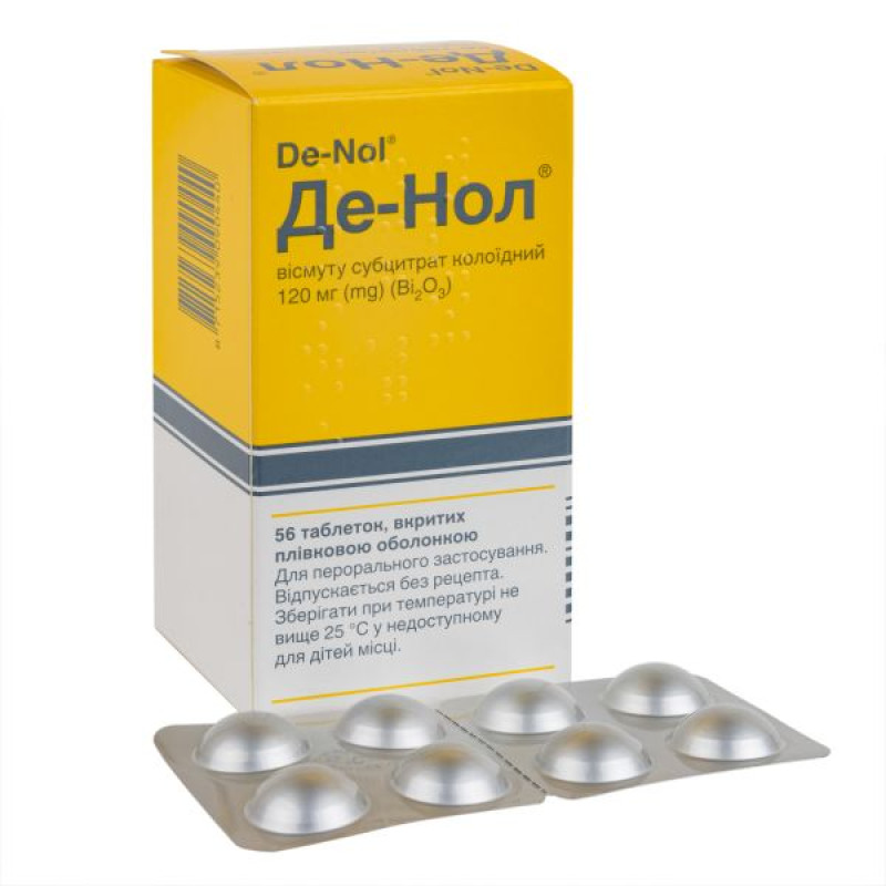 De-nol film-coated tablets 120 mg blister No. 56