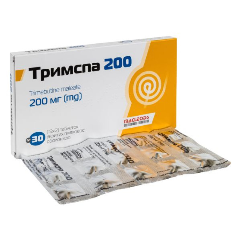 Тримспа 200 таблетки вкриті оболонкою 200 мг стрип №30