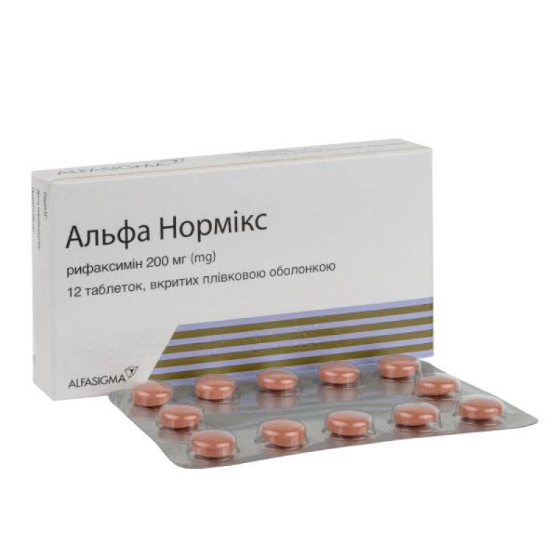 Alfa Normix film-coated tablets 200 mg blister No. 12