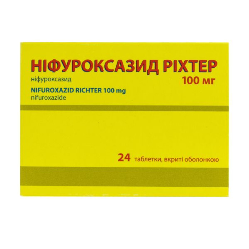 Nifuroxazide Richter film-coated tablets 100 mg No. 24