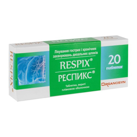 Respiks film-coated tablets blister pack No. 20