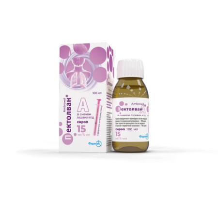 Pectolvan a with forest berry flavor syrup 15 mg/5 ml bottle 100 ml