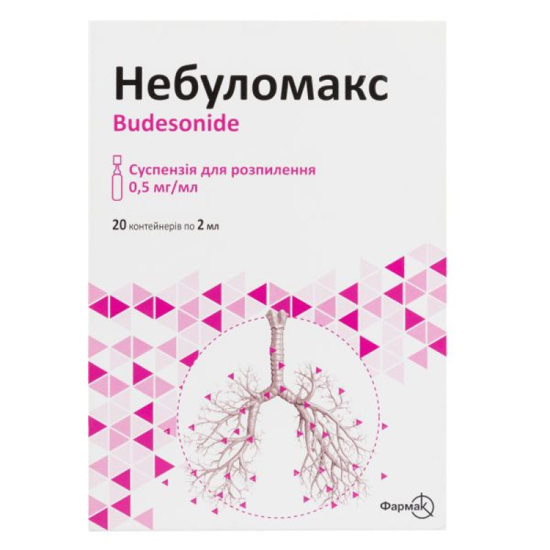 Небуломакс суспензия для ингаляций 0,5 мг/мл небулы 2 мл №20