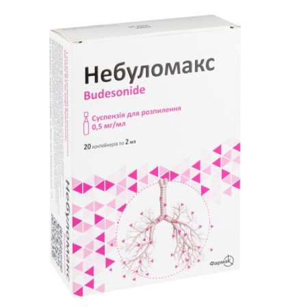 Небуломакс суспензия для ингаляций 0,5 мг/мл небулы 2 мл №20