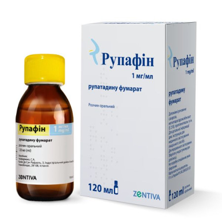 Rupafin oral solution 1 mg/ml bottle 120 ml