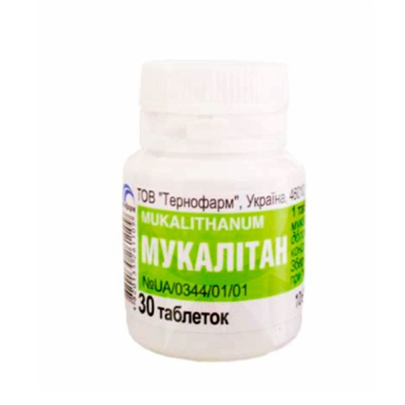 Mukalitan tablets 0.05 g container No. 30