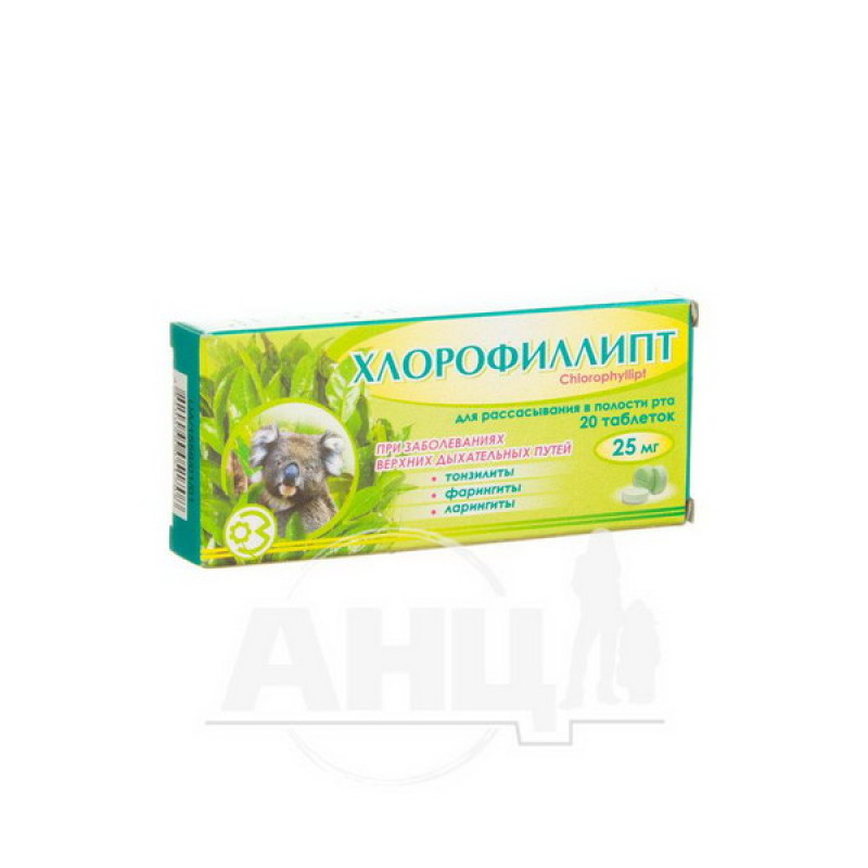 Chlorophyllipt tablets 25 mg blister No. 20