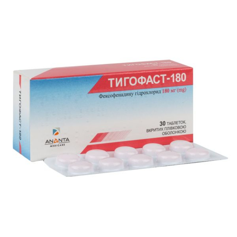 Tigofast-180 film-coated tablets 180 mg blister No. 30