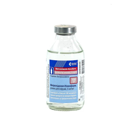 Metronidazole-Novopharm solution for infusions 0.5% bottle 100 ml