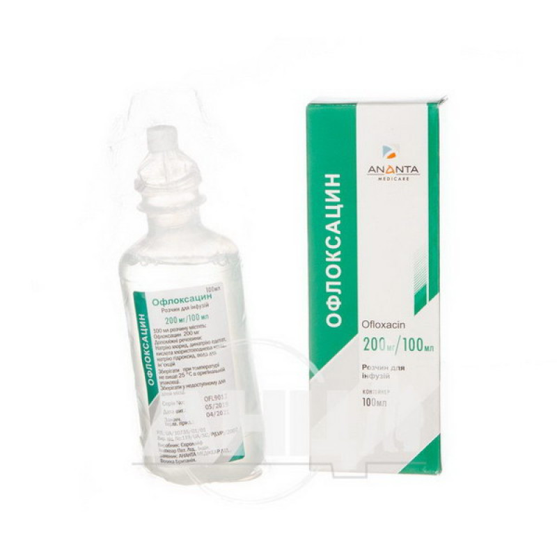 Ofloxacin solution for injection 200 mg/100 ml container 100 ml No. 1