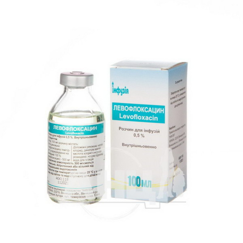 Levofloxacin solution for infusion 0.5% bottle 100 ml No. 1