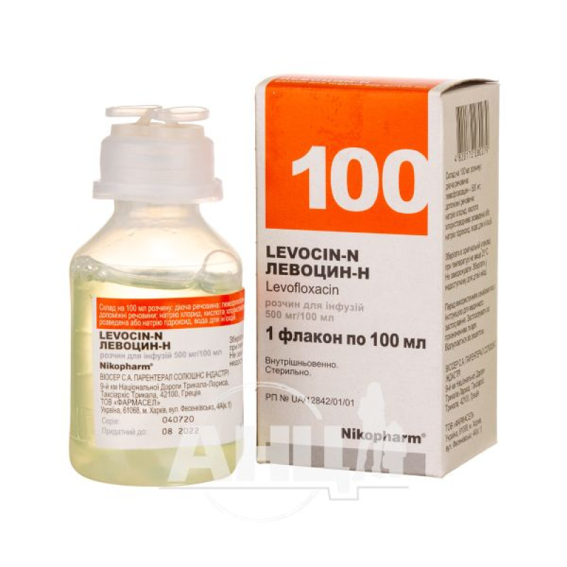 Levocin-N solution for infusion 500 mg/100 ml bottle 100 ml No. 1