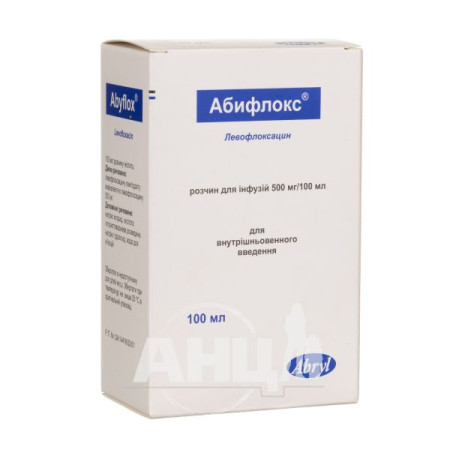 Abiflox solution for infusion 500 mg/100 ml bottle 100 ml No. 1