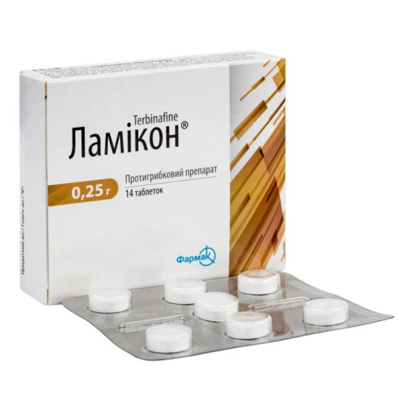 Ламикон таблетки 0,25 г блистер №14