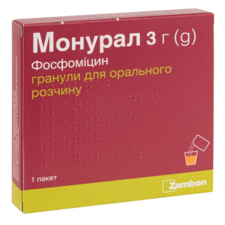 Монурал гранули для орального розчину 3 г пакет №1