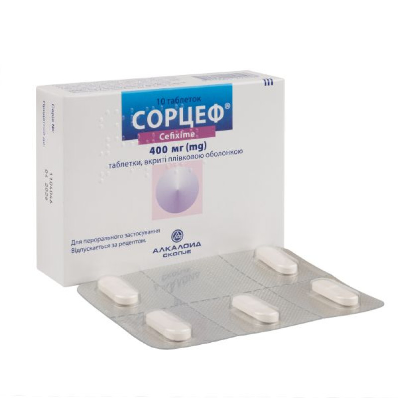 Sorcef film-coated tablets 400 mg blister No. 10
