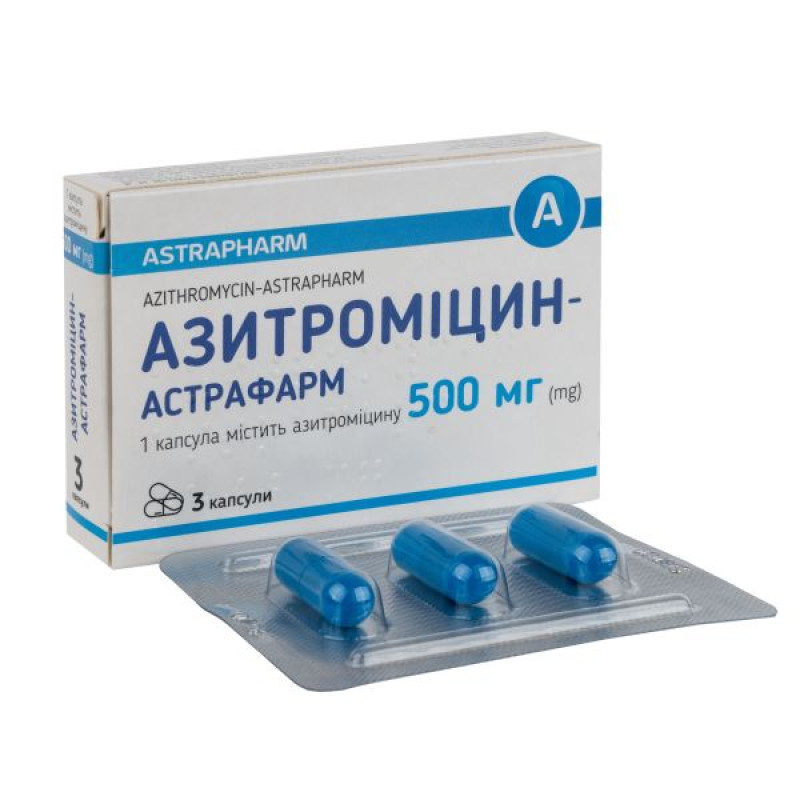 Azithromycin-Astrapharm capsules 500 mg No. 3