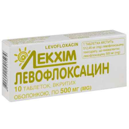Levofloxacin film-coated tablets 500 mg No. 10