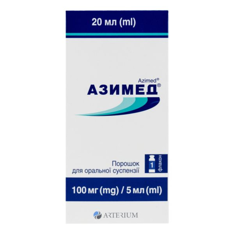 Azimed powder for oral suspension 100 mg/5 ml bottle 20 ml