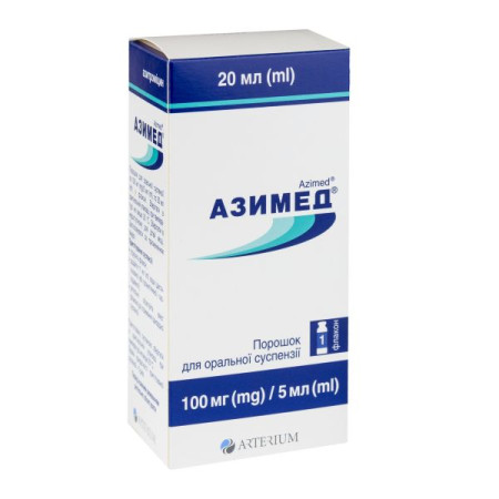 Azimed powder for oral suspension 100 mg/5 ml bottle 20 ml