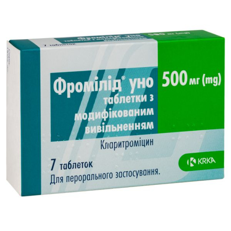 Fromilid Uno modified-release tablets 500 mg No. 7