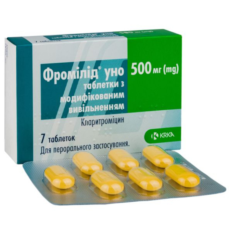 Fromilid Uno modified-release tablets 500 mg No. 7