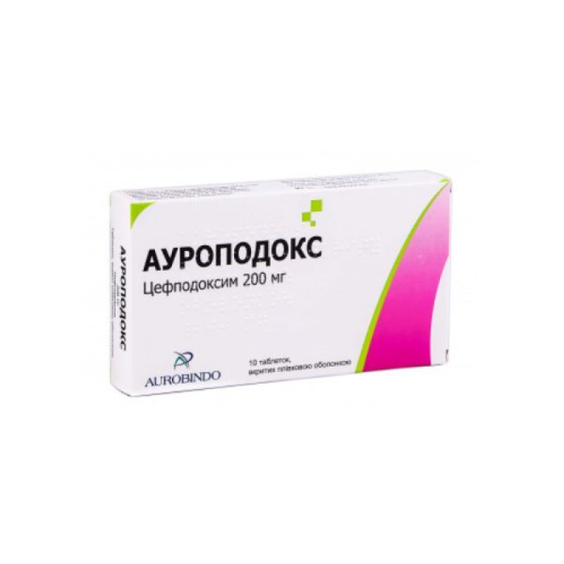 Auropodox film-coated tablets 200 mg blister No. 10