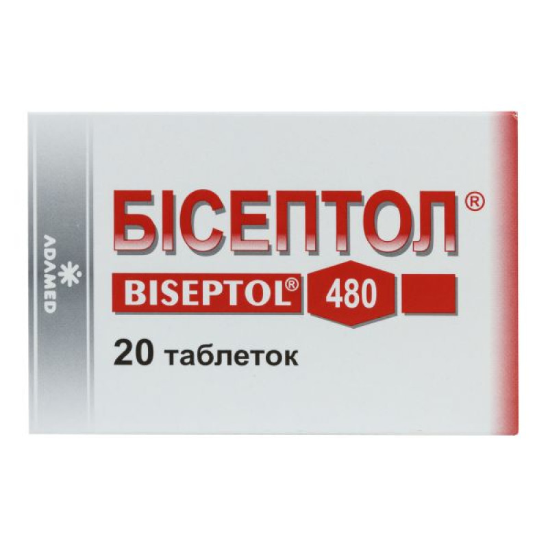 Biseptol tablets 400 mg + 80 mg blister No. 20